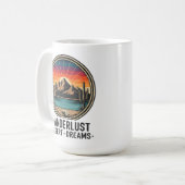 Wanderlust Wüsten Träume Retro Sonnenuntergang Rei Kaffeetasse (Vorderseite Links)
