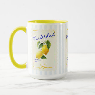 Wanderlust-Zitronen-Morgen-Tasse Tasse