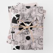 Wanderlustenmuster Geschenkpapier Set (Beispiel)