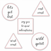 Wanderlustreise zitiert Wasserflaschen Gepäck Aufkleber (Vorderseite)