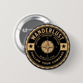 Wanderluststrasse Camping Wandern Button (Vorne & Hinten)