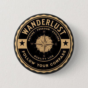 Wanderluststrasse Camping Wandern Button