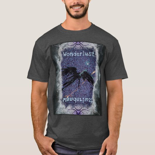 WanderlustWonderlust-Flügelfigur im Weltraum T-Shirt (Vorderseite)