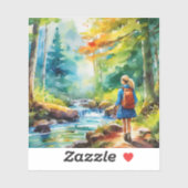 Wandermädchen Aufkleber (Blatt)