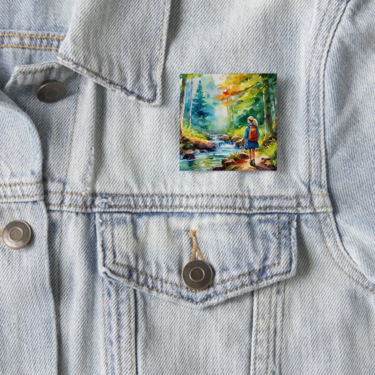 Wandermädchen Button (Beispiel)