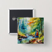 Wandermädchen Button (Vorne & Hinten)