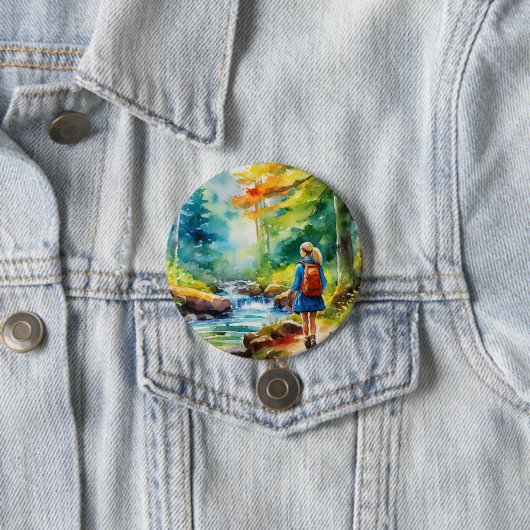 Wandermädchen Button (Beispiel)