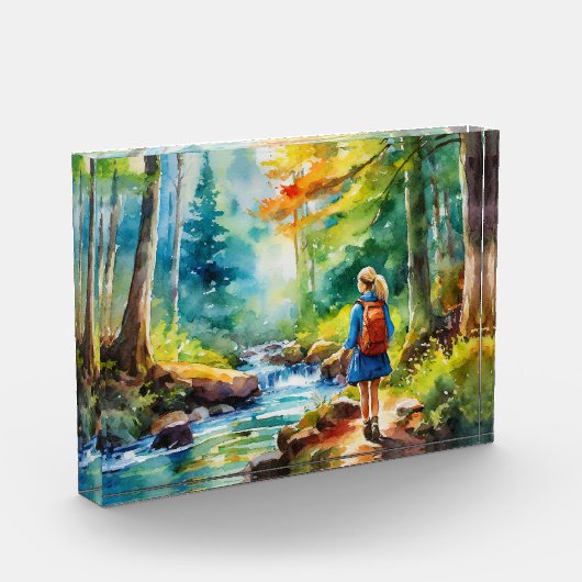 Wandermädchen Fotoblock (Links)