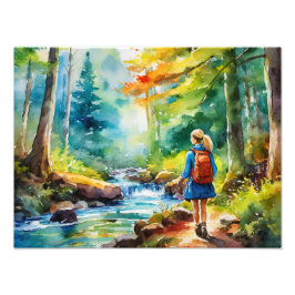 Wandermädchen Fotodruck