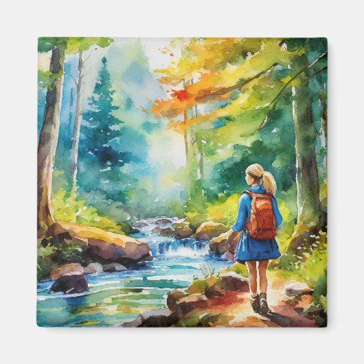 Wandermädchen Magnet (Vorne)