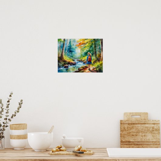 Wandermädchen Poster (Küche)