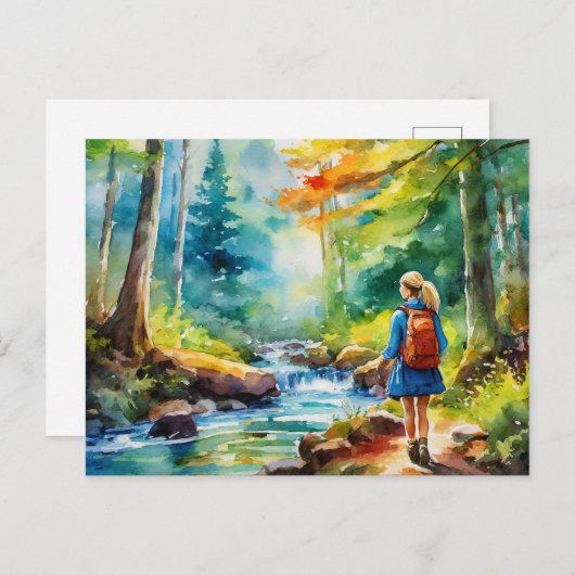 Wandermädchen Postkarte (Vorne/Hinten)