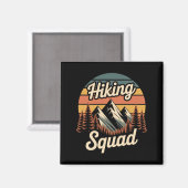 Wandermannschaft Retro Berg Camng Wandertrip Magnet (Vorderseite/Rückseite)