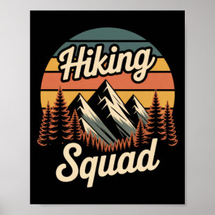 Wandermannschaft Retro Berg Camng Wandertrip Poster
