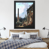 Wanderminstrels von Hubert Robert Leinwanddruck (Insitu (Schlafzimmer))