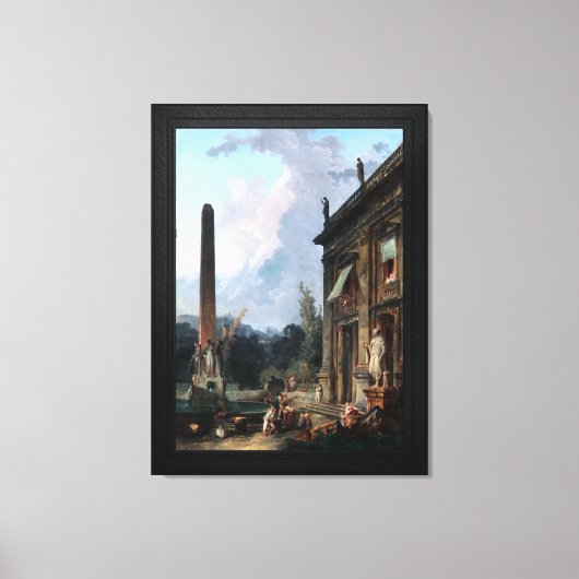 Wanderminstrels von Hubert Robert Leinwanddruck (Vorderseite)