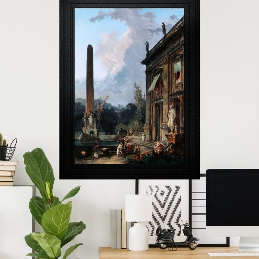 Wanderminstrels von Hubert Robert Poster (Heimbüro)