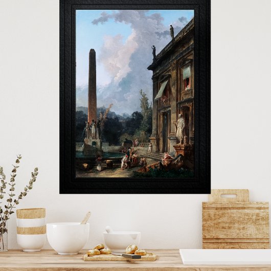 Wanderminstrels von Hubert Robert Poster (Küche)