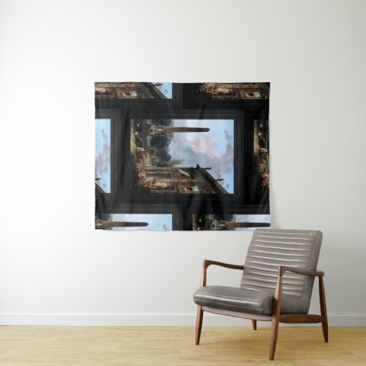 Wanderminstrels von Hubert Robert Wandteppich (Beispiel (Horizontal))