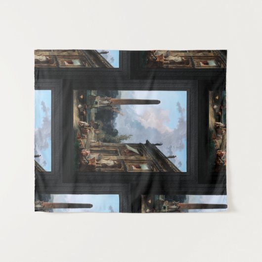 Wanderminstrels von Hubert Robert Wandteppich (Vorderseite (Horizontal))