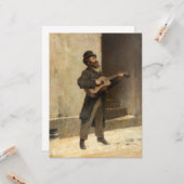 Wandermusiker mit Gitarre (von Induno) Karte (Vorderseite/Rückseite Beispiel)