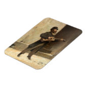 Wandermusiker mit Gitarre (von Induno) Magnet (Linke Seite)
