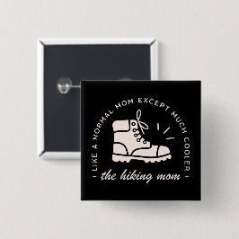 Wandermutter wandert die beste Mama lustig draußen Button