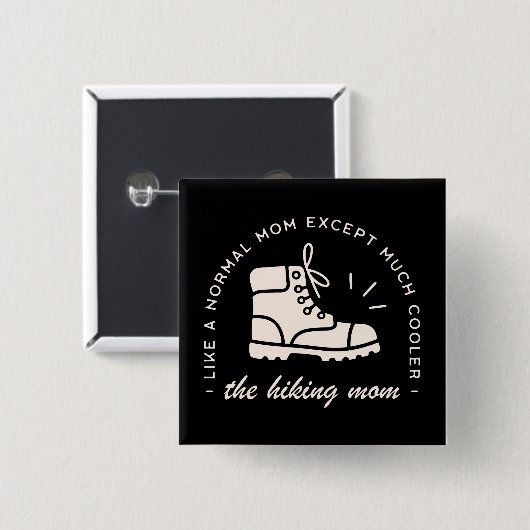 Wandermutter wandert die beste Mama lustig draußen Button (Vorne & Hinten)