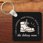 Wandermutterwanderung lustiges Outdoor-Retro Vinta Schlüsselanhänger (Vorderseite)