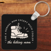 Wandermutterwanderung lustiges Outdoor-Retro Vinta Schlüsselanhänger (Rückseite)