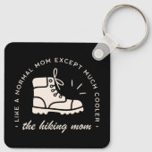 Wandermutterwanderung lustiges Outdoor-Retro Vinta Schlüsselanhänger (Rückseite)