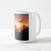 Wandern Abenteuer Sonnenuntergang T - Shirt Locarn Kaffeetasse (VorderseiteRechts)