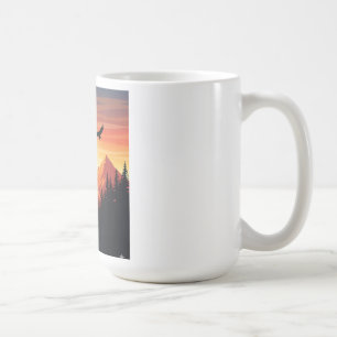 Wandern Abenteuer Sonnenuntergang T - Shirt Locarn Kaffeetasse