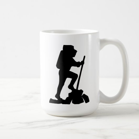 Wandern Adventure Silhouette Tasse, Nature Lover G Kaffeetasse (Rechts)