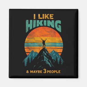 Wandern & vielleicht 3 Leute lustiger Wanderer Magnet