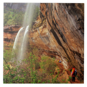 Wandern auf dem Emerald Pools Trail im Zion Nation Fliese