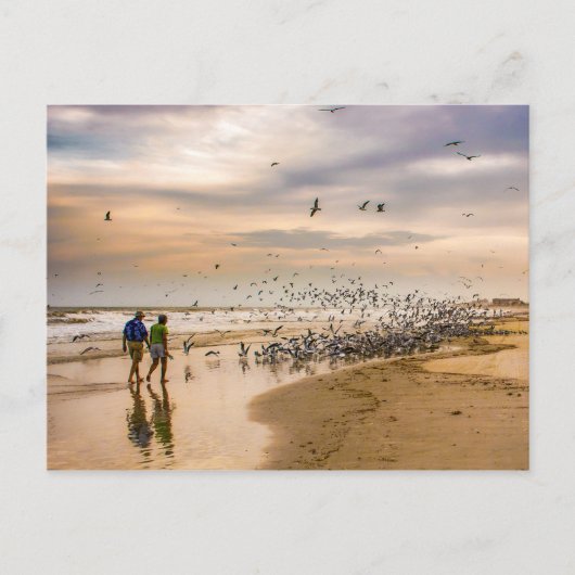 Wandern auf einer Florida Beach Travel Fotografy Postkarte (Vorderseite)