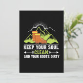 Wandern Behalte Ihr Soul sauber Einladung (Stehend Vorderseite)