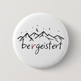 Wandern Berge Bergeistert Alpen Wortspiel Button