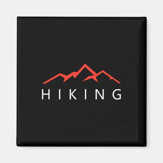 Wandern Berge Cooler Wanderer Magnet (Vorne)
