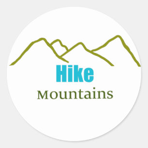 Wandern Berge Simplistische Silhouette Aufkleber