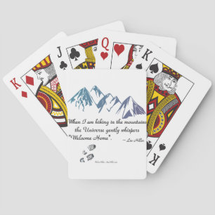 Wandern Berge Universum flüstert Willkommen Zuhaus Spielkarten