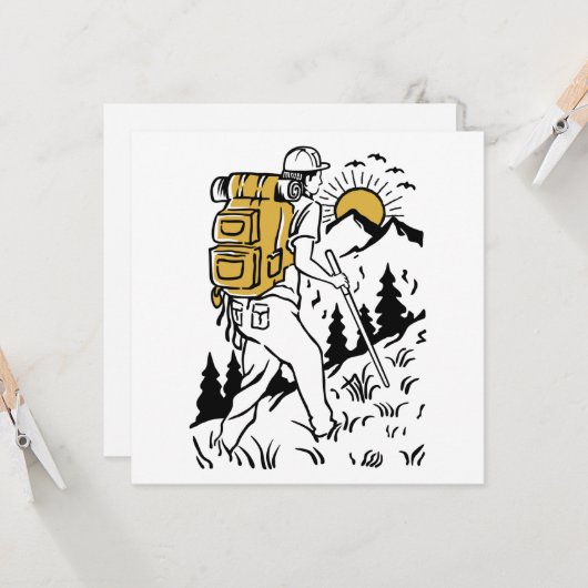 Wandern Bergsteigen Karte (Vorderseite/Rückseite Beispiel)