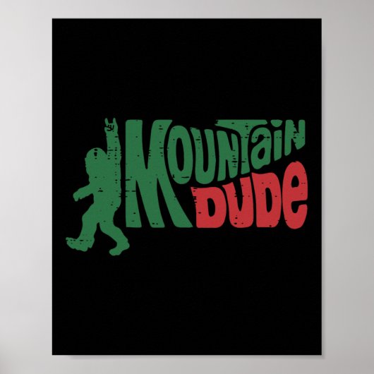 Wandern Bigfoot Berg Typ Sasquatch Fels Männer Fra Poster (Vorne)