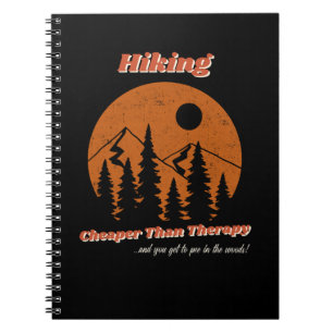 Wandern: Billiger als Therapy Spiral Notebook Notizblock
