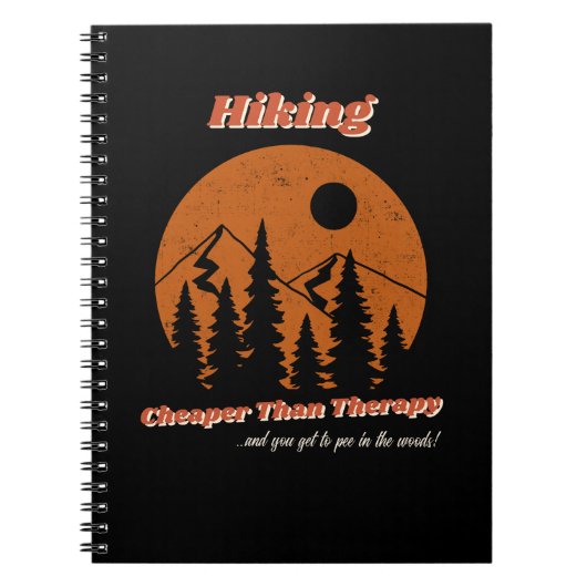 Wandern: Billiger als Therapy Spiral Notebook Notizblock (Vorderseite)