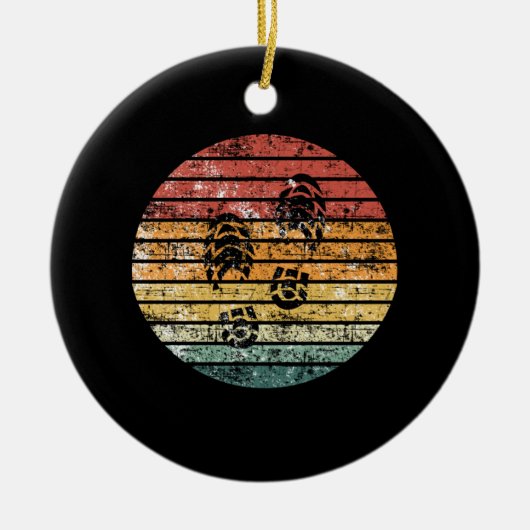 Wandern Boots Footprint Keramik Ornament (Vorne)