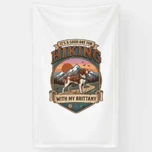 Wandern Bretagne Hund Rucksack Berge Banner