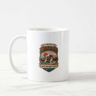 Wandern Bretagne Hund Rucksack Berge Kaffeetasse