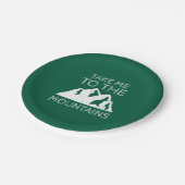 Wandern - Bring mich in die Berge Pappteller (Schrägansicht)